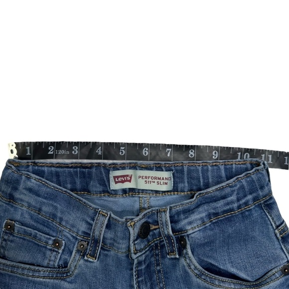 Levi's Boys 511 Slim Fit Denim Blue Jeans Size 10 - Picture 5 of 13